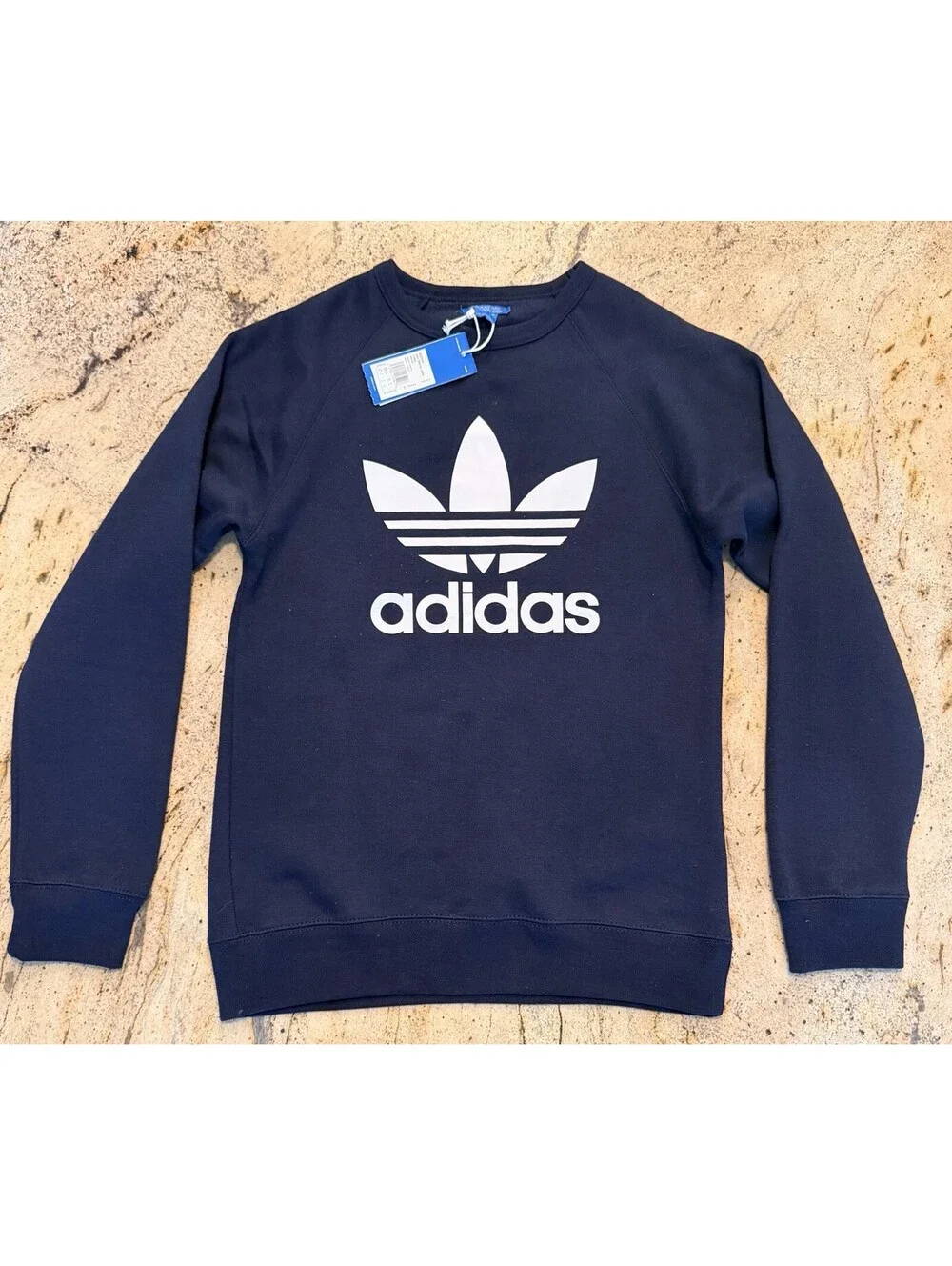 NWT adidas Originals Trefoil Navy Blue Crewneck Sweatshirt Men’s Size S